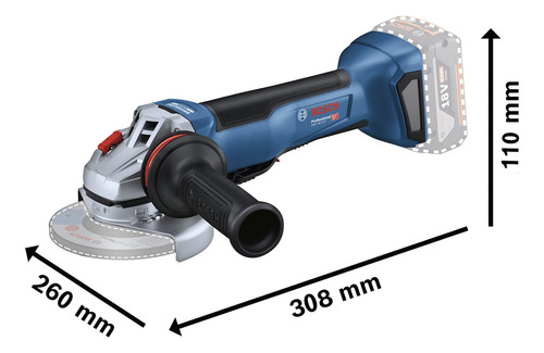 Esmeril Angular 5 18v Brushless Baretool Bosch Gws 18v-10 P
