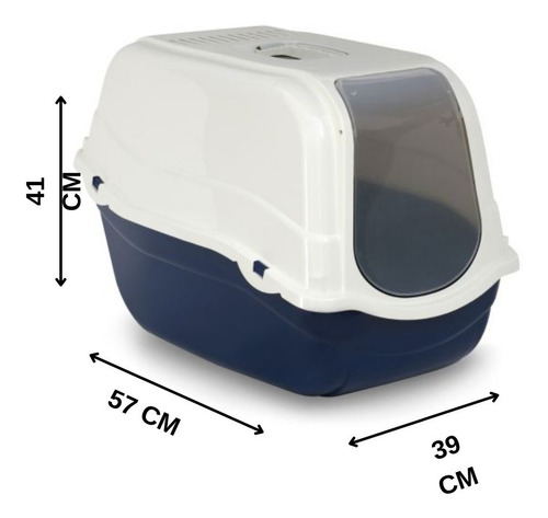 Imagen 3 de 4 de Baño Sanitario Cubierto Romeo Para Gatos + Filtro