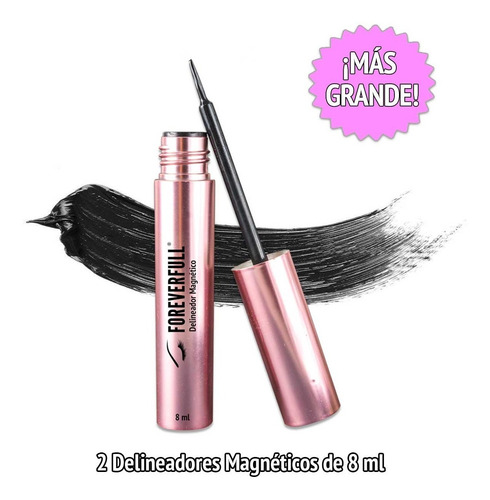 Kit De Pestañas Postizas 3d Magnéticas & Delineador De Ojos