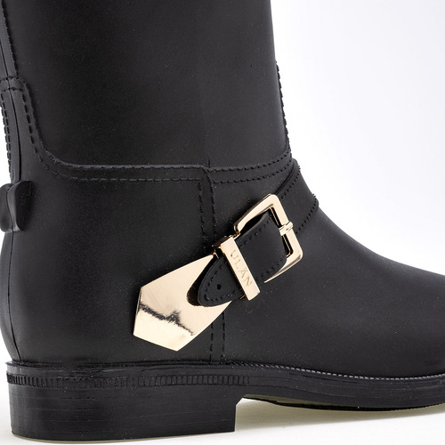 Botas Impermeables Mujer Top Moda Negro 084-843