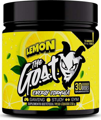 Bebida Gamer The Goat Sabor: Lemon - Fórmula Exclusiva Com Neumentix Nootrópico - Foco, Energia, Concentração, Memória, Desempenho Cognitivo E Físico