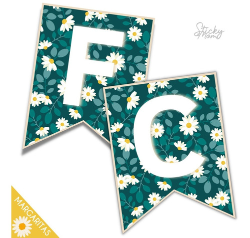 Guirnalda Banderines Imprimible Flores Shabby +modelos!