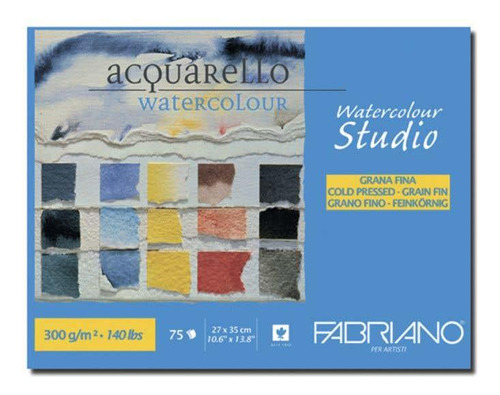 Bl. Fabriano Studio Acuarela 27x35cm.75h