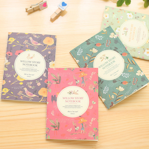 Libro De Bolsillo Para Viajes Con Flores Y Pájaros, 24 Unida