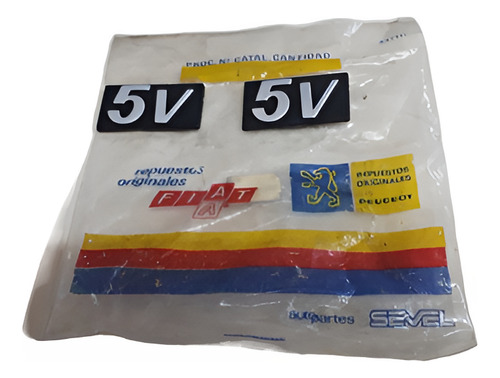 Jgo 2 Emblema Sigla Leyenda 5v Fiat 128 Super Europa 504 Gr2