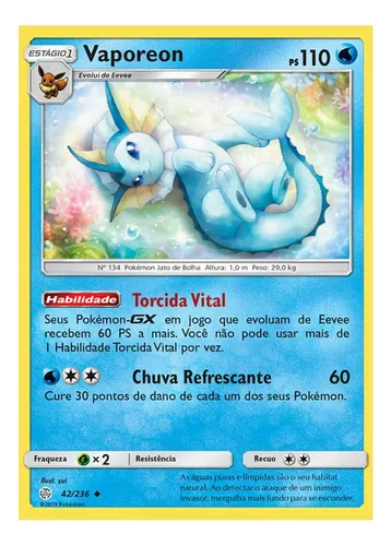 Kit Cartas Pokémon Jolteon Eevee Evolução