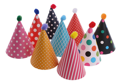 11 Peças De Chapéus De Festa De Aniversário Com Pompons Para