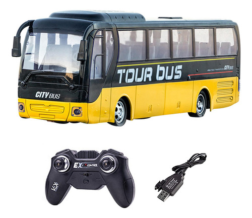 P Coche De Juguete Modelo Rc, Autobús Ligero Con Control