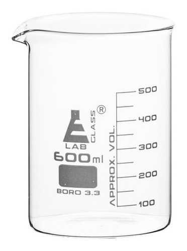Vaso Graduado De Vidrio 600ml Eisco