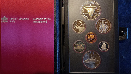 Monedas Canada Set 1982 Canada Fundac Regina. 7 Moned Lp 051