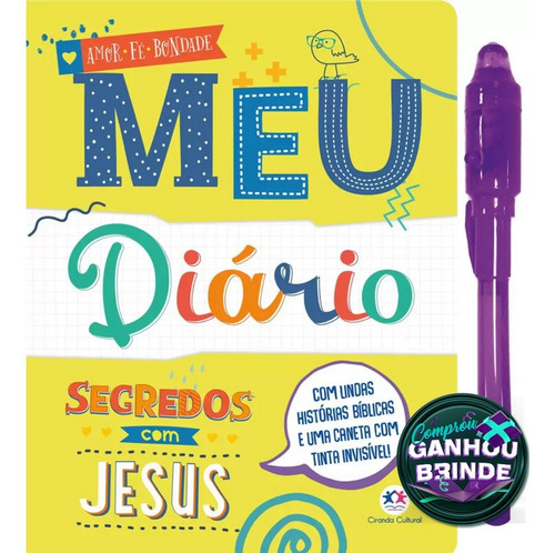 Livro Meu Diário - Segredos Com Jesus | Ciranda Cultural