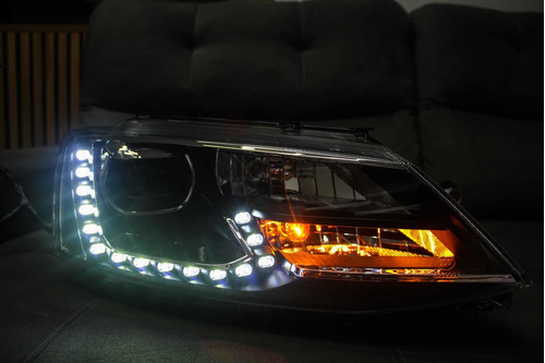 Par Farol De Led Jetta Mk6 E 6,5 2011 A 2018 Projetor E Drl