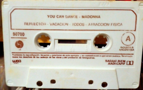Madonna You Can Dance 1987 Casete Nacional Perfecto Estado (Usado)