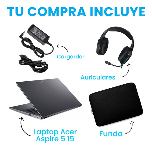 Notebook Aspire 5 15 A515-48M-R9NG gris oscuro - AMD Ryzen 7