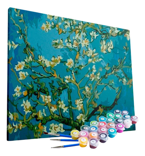 Kit Pintura Terapêutica - Amendoeira Em Flor/ Van Gogh