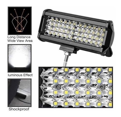 Imagen 5 de 6 de 2 Faros 48 Led Alta/baja Estrobo C/base 12/80v Auto Moto 4x4