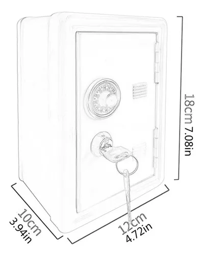  Caja fuerte para casillero de monedas para niños, caja