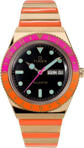 Reloj De Cuarzo Timex Q Diver Para Mujer De 36 Mm Tw2uvq