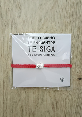 Pulsera Tobillera Protectora Roja Buena Suerte Amuleto Rojo Mano De Fátima 25 Cm 25 Cm