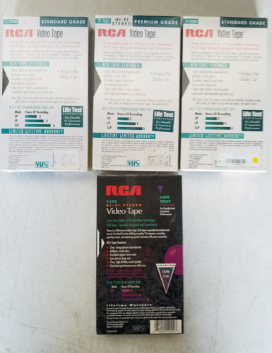 Lote De 4 Video Tape Vhs Rca Virgen (Usado)