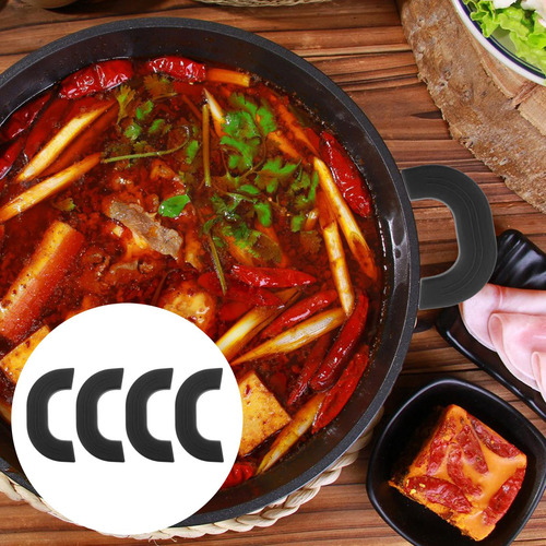 4 Fundas De Silicona Para Mango De Soporte De Olla Caliente