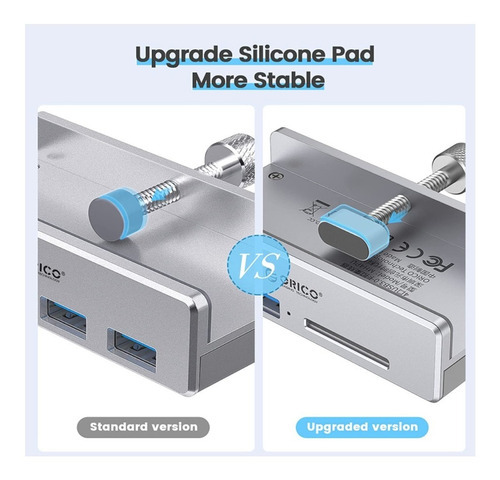 Adaptador Hub Aluminio Orico 3 En 1- Usb 3.0 X 2 + Puerto Sd