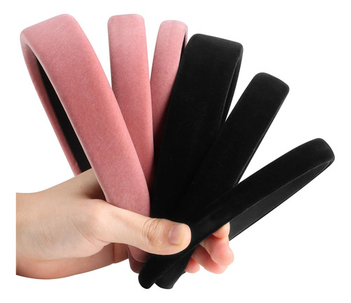 6 Diademas De Terciopelo For Mujer, Suaves Y Cómodas,