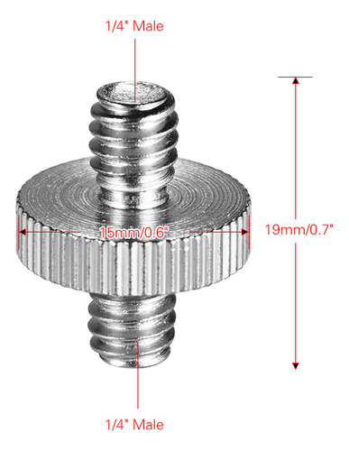 Adaptador De Tornillo Roscado Macho 1/4 -20 Piezas Para Tríp