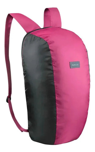 Mochila De Viaje Forclaz Compacta 10l Original Nueva Rosa Oscuro Liso
