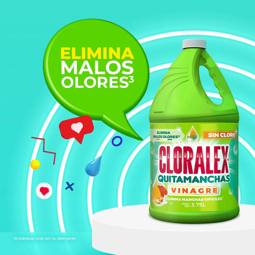 Cloralex Quitamanchas Vinagre Sin Cloro 3.75l