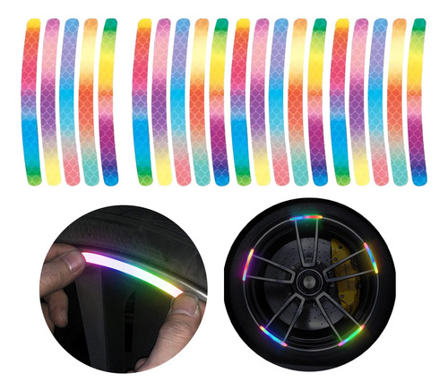 Pegatina Cintas Tiras Reflectivas Stickers Moto Y Auto 20pcs