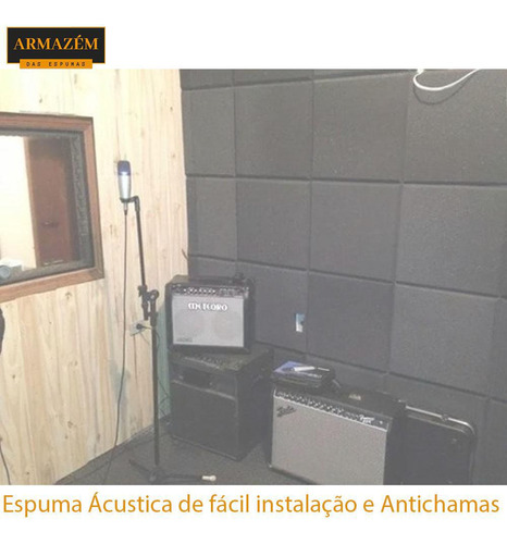 Espuma Acústica 23pçs Difusor Anti Ruído Isolamento De Som