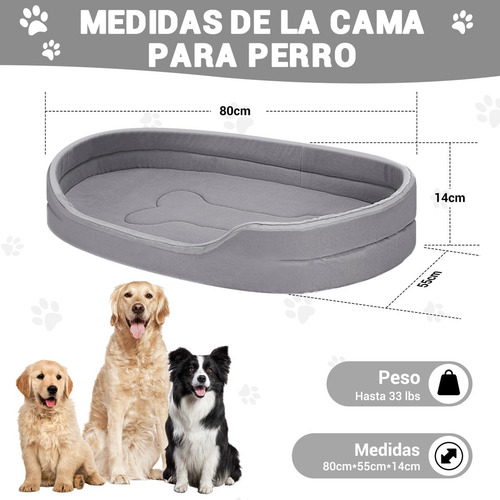 Cama Para Perro Grande Y Mediano, Cama De Perro Lavable Y