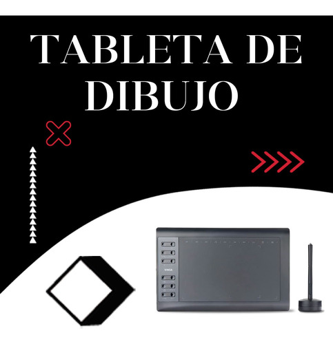 Tableta Gráfica Dibujo Digitalizadora Niveles Presion 10x6 Negro