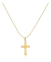 Comprar Pingente Cruz São Bento Mini + Corrente Veneziana Ouro 18k
