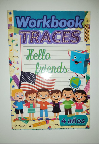 Libro Trazos En Ingles Aprendizaje Niños Workbook Traces 3