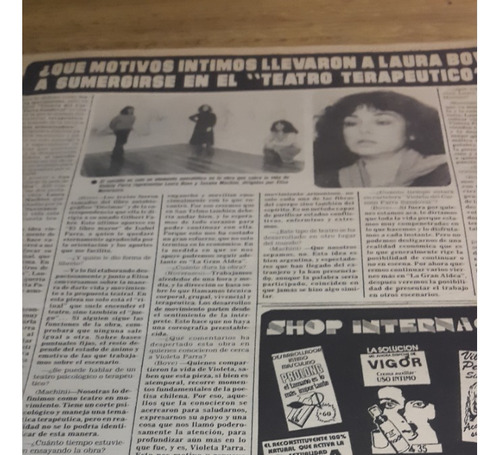 Revista Flash N° 379 1987 Laura Bove Teatro Terapeutico
