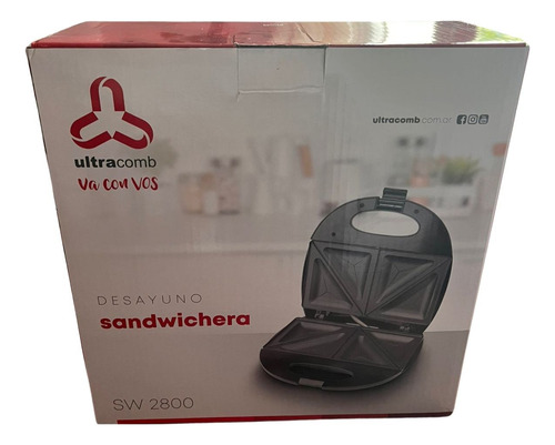 Sandwichera Ultracomb Sw 2801 3 Sin Uso En Caja Negro