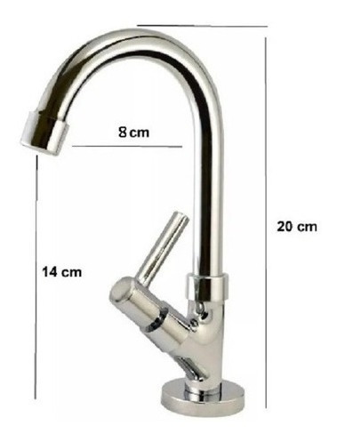 Torneira Lavatório Banheiro Bica Móvel Luxo 1/4v + Kit