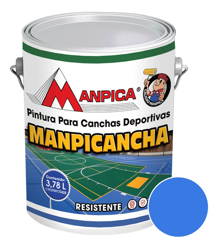 Pintura Para Cancha Azul 1 Gl Manpica