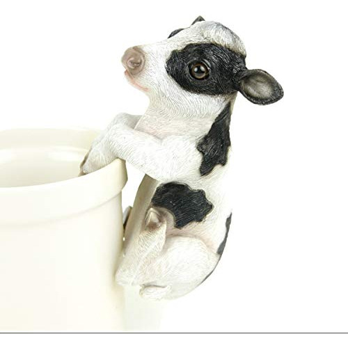 Midwest Design Imports Cow Garden Pot Hanger, 6 , Black...