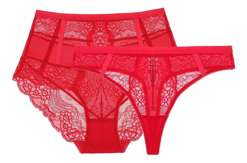 Bragas De Cintura Alta Para Mujer Y Tanga De Encaje,h