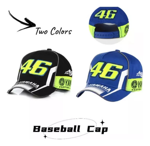 K Gorra Yamaha Racing Ajustable, Resistente Al Viento Y Al