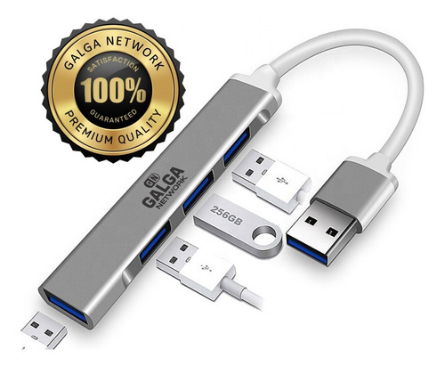 Adaptador Hub Usb 3.0 A 4 Puertos Usb 4/1 Multipuerto Galga