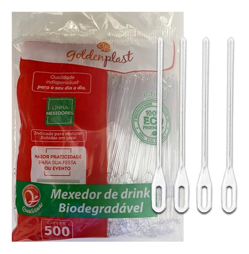 Palheta Mexedor De Café Drink Plastic Descartável 11cm C/500