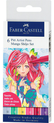 Marcadores Pitt Artist Brush Manga Shojo X 6 Faber Castell