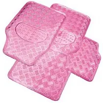 Comprar Alfombras Goma Auto Cromo Rosada Mate Tuning .x 5 Pzs T485