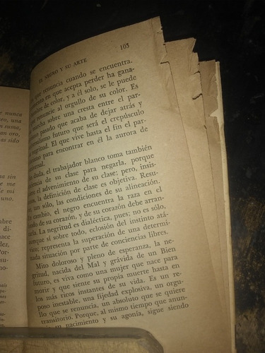 El Negro Y Su Arte. Jean Paul Sartre (1956/106 Pág). (Usado)