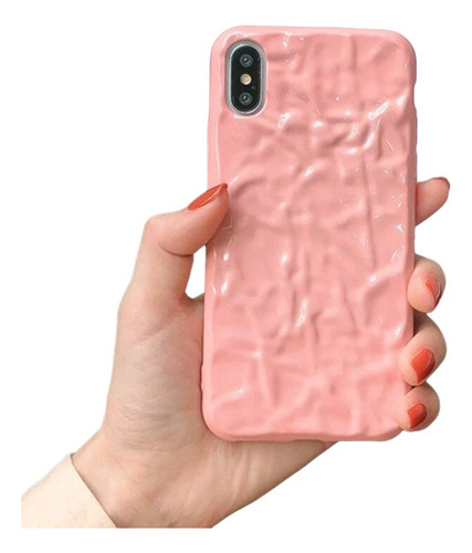 Funda Para iPhone Colores Vivos Textura 3d Moda D Goma +mica