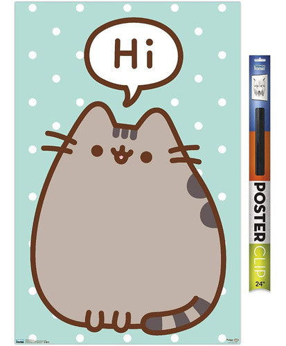 Pusheen - Póster De Pared Hola, 22.375  X 34 , Paquete...